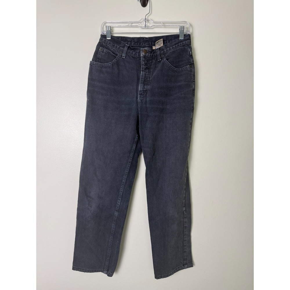 Levi's 501 Tapered Leg Womens 27x28‎ Casual Black Denim Mom Jeans Dark Wash